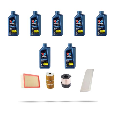 Kit tagliando 4 FILTRI e 7L OLIO compatibile con Mercedes Classe X (W470) 220 d 120kw Dal 2017