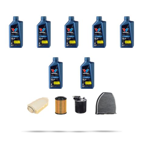 Kit tagliando 4 FILTRI e 7L OLIO compatibile con Mercedes CLS (C218) 220CDI 125kw Dal 2014