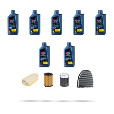 Kit tagliando 4 FILTRI e 7L OLIO compatibile con Mercedes GLK (X204) 220 CDI 125kw Dal 2009 al 2015