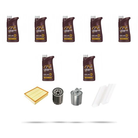 Kit tagliando 4 FILTRI e 7L OLIO compatibile con Nissan Navara (D40) 2.5 Dci 126kw Dal 2006