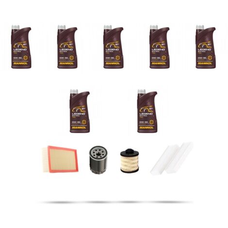 Kit tagliando 4 FILTRI e 7L OLIO compatibile con Peugeot Expert III (K0) 2.0 BlueHDI 110kw dal 2016