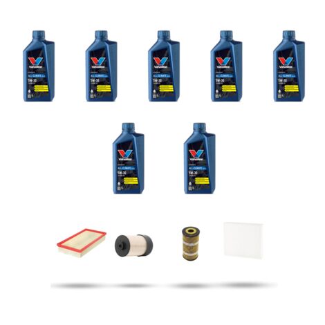 Kit tagliando 4 FILTRI e 7L OLIO compatibile con Renault Alaskan (U3) 2.3 Dci 140kw 2017