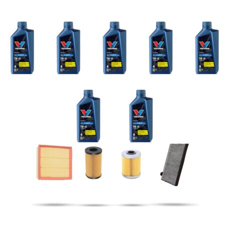 Kit tagliando 4 FILTRI e 7L OLIO compatibile con Renault Espace IV 2.0 Dci 110kw dal 2006
