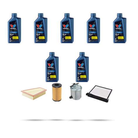 Kit tagliando 4 FILTRI e 7L OLIO compatibile con Renault Megane II 2.0 dci 16v 127kw Dal 2007