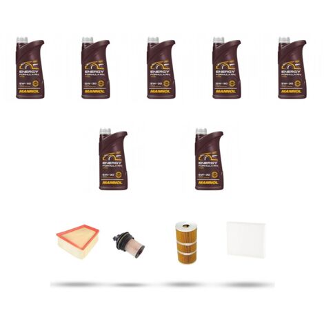Kit tagliando 4 FILTRI e 7L OLIO compatibile con Renault Megane IV 1.6 DCI 120kw dal 2016