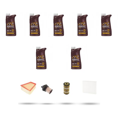 Kit tagliando 4 FILTRI e 7L OLIO compatibile con Renault Megane IV 1.6 DCI 96kw dal 2015