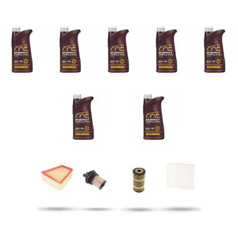 Kit tagliando 4 FILTRI e 7L OLIO compatibile con Renault Talisman 1.6 DCI 118kw Dal 2015
