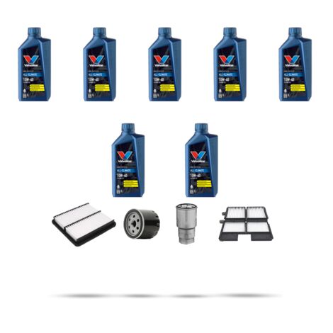 Kit tagliando 4 FILTRI e 7L OLIO compatibile con Toyota Avensis I (T22) 2.0 D-4D 85kw Dal 2001