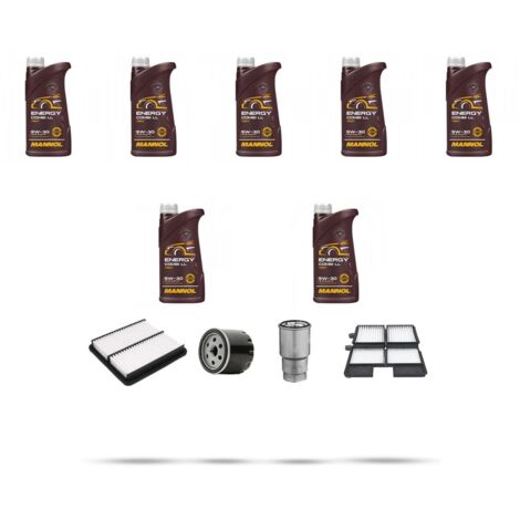 Kit tagliando 4 FILTRI e 7L OLIO compatibile con Toyota Avensis I (T22) 2.0 D-4D 85kw Dal 2001