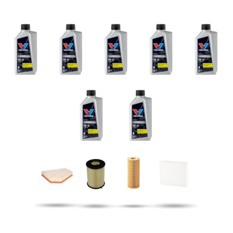 Kit tagliando 4 FILTRI e 7L OLIO compatibile con Volvo C70 II 2.4 D5 132kw Dal 2006