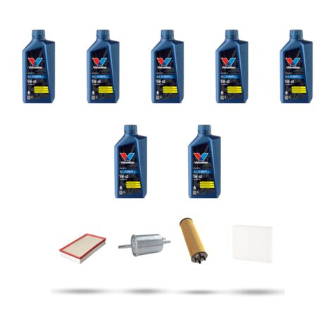 Kit tagliando 4 FILTRI e 7L OLIO compatibile con Volvo S80 2.4 147Kw dal 2000 al 2006