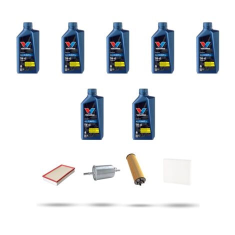 Kit tagliando 4 FILTRI e 7L OLIO compatibile con Volvo S80 2.4 20V Bi-Fuel 103Kw dal 2001 al 2006