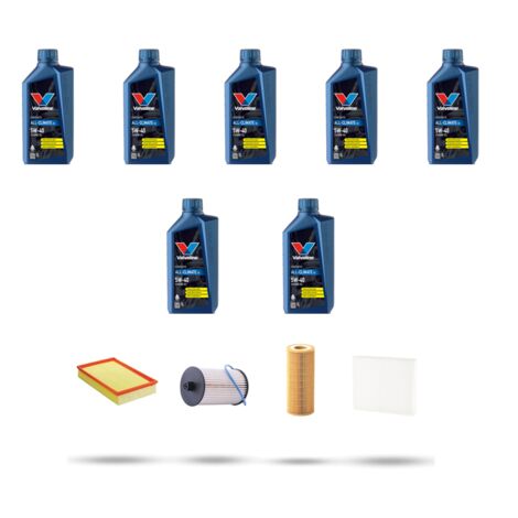 Kit tagliando 4 FILTRI e 7L OLIO compatibile con Volvo S80 2.4 D5 120Kw dal 2001 al 2006