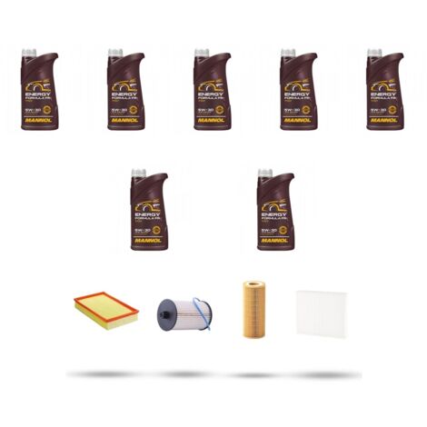 Kit tagliando 4 FILTRI e 7L OLIO compatibile con Volvo S80 2.4 D5 120Kw dal 2001 al 2006