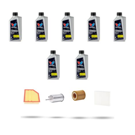 Kit tagliando 4 FILTRI e 7L OLIO compatibile con Volvo S80 II 3.0 T6 224Kw dal 2010 al 2016