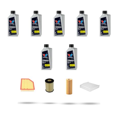 Kit tagliando 4 FILTRI e 7L OLIO compatibile con Volvo XC70 2.4 D5 136Kw dal 2005 al 2007