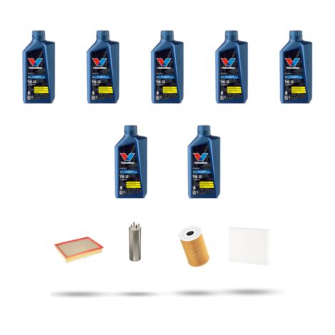 Kit tagliando 4 FILTRI e 7L OLIO compatibile con Vw Transporter 2.0 TDI (7E,7F) 100Kw dal 2010 al 2015