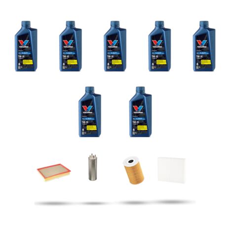 Kit tagliando 4 FILTRI e 7L OLIO compatibile con Vw Transporter 2.0 TDI (7E,7F) 103Kw dal 2009 al 2015