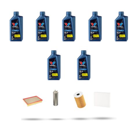 Kit tagliando 4 FILTRI e 7L OLIO compatibile con Vw Transporter 2.0 TDI (7E,7F) 62Kw dal 2009 al 2015