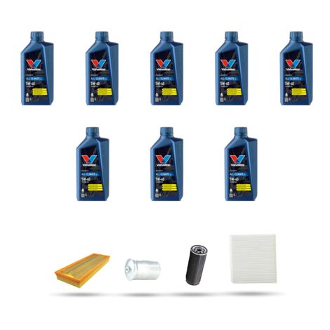 Kit tagliando 4 FILTRI e 8L OLIO compatibile con Audi A6 (C5) 4.2 40v 220kw dal 1998