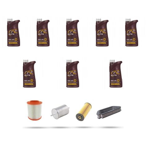 Kit tagliando 4 FILTRI e 8L OLIO compatibile con Audi A8 (4E) 3.7 206kw dal 2002