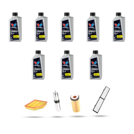 Kit tagliando 4 FILTRI e 8L OLIO compatibile con Bmw serie 3 (E90,E91,E92,E93) 330d 180kw dal 2008