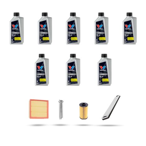 Kit tagliando 4 FILTRI e 8L OLIO compatibile con Bmw x5 (E53) 4.6 254kw dal 2001