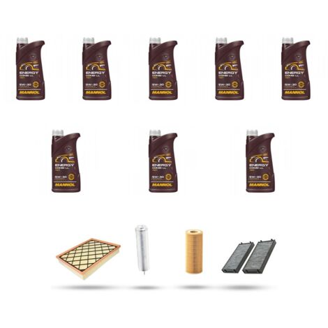 Kit tagliando 4 FILTRI e 8L OLIO compatibile con Bmw x6 (E71) 35dx 210kw dal 2008 al 2010