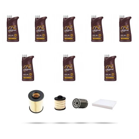 Kit tagliando 4 FILTRI e 8L OLIO compatibile con Ford C-Max II 2.0 Tdci 125kw dal 2015