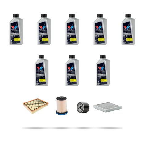 Kit tagliando 4 FILTRI e 8L OLIO compatibile con Ford Galaxy III 2.0 EcoBLue 140kw dal 2018