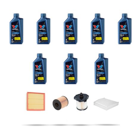 Kit tagliando 4 FILTRI e 8L OLIO compatibile con Ford Transit Custom 2.2 tdci 92kw dal 2012