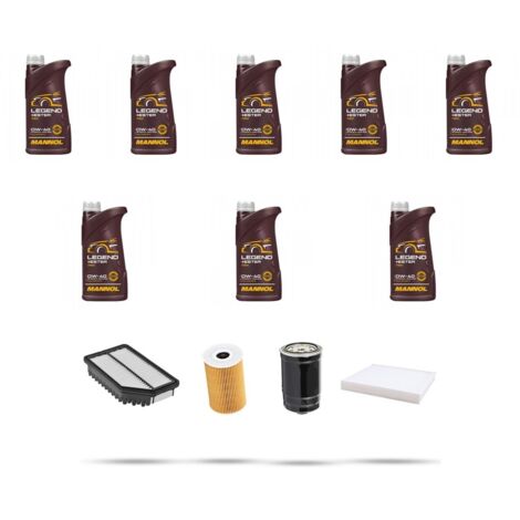 Kit tagliando 4 FILTRI e 8L OLIO compatibile con Hyundai Ix35 2.0 crdi 100kw dal 2010