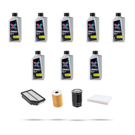 Kit tagliando 4 FILTRI e 8L OLIO compatibile con Hyundai ix35 2.0 crdi 135kw dal 2010
