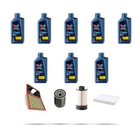 Kit tagliando 4 FILTRI e 8L OLIO compatibile con Iveco Daily IV 40C 17 3.0 HPT 125kw dal 2009
