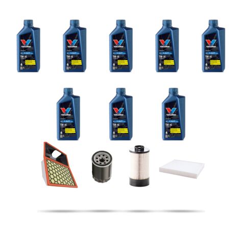 Kit tagliando 4 FILTRI e 8L OLIO compatibile con Iveco Daily IV 50C 14 3.0 HPI 103kw dal 2009