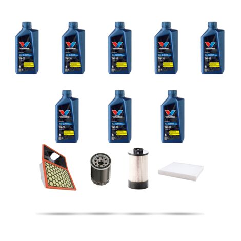 Kit tagliando 4 FILTRI e 8L OLIO compatibile con Iveco Daily V 45C 15 3.0 HPI 107kw dal 2011