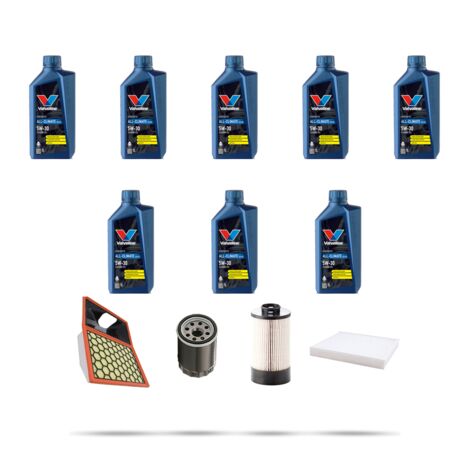 Kit tagliando 4 FILTRI e 8L OLIO compatibile con Iveco Daily V 45C 21 3.0 HPT 150kw dal 2011
