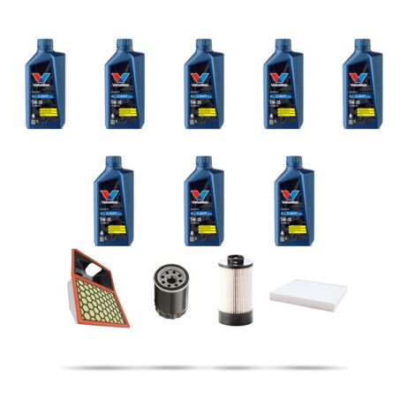 Kit tagliando 4 FILTRI e 8L OLIO compatibile con Iveco Daily V 60C 17 3.0 HPI 125kw dal 2011