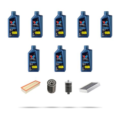 Kit tagliando 4 FILTRI e 8L OLIO compatibile con Jaguar XJ (X350) 4.2 v8 291kw dal 2003