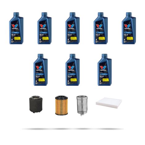 Kit tagliando 4 FILTRI e 8L OLIO compatibile con Jeep Compass 2.2 CDR 100kw dal 2011