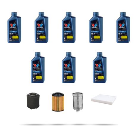 Kit tagliando 4 FILTRI e 8L OLIO compatibile con Jeep Compass 2.2 CDR 120kw dal 2011