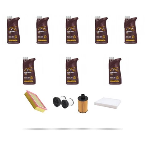Kit tagliando 4 FILTRI e 8L OLIO compatibile con Jeep Grand Cherokee IV (WK,Wk2) 3.0 CRD V6 160kw dal 2011