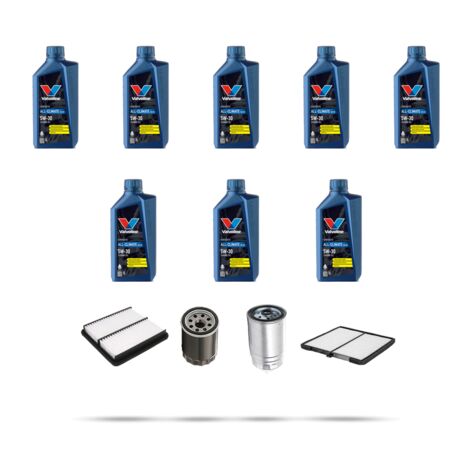 Kit tagliando 4 FILTRI e 8L OLIO compatibile con Kia Sorento I (JC) 2.5 CRDi 103kw dal 2002