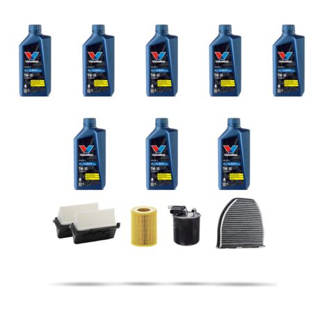 Kit tagliando 4 FILTRI e 8L OLIO compatibile con Mercedes Classe C (W204,C204,S204) C300 CDI 170kw Dal 2011 al 2014