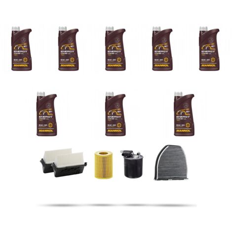 Kit tagliando 4 FILTRI e 8L OLIO compatibile con Mercedes Classe C (W204,C204,S204) C300 CDI 170kw Dal 2011 al 2014