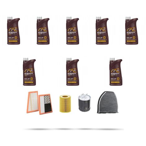 Kit tagliando 4 FILTRI e 8L OLIO compatibile con Mercedes Classe C (W204,C204,S204) C350 CDI 165kw Dal 2007 al 2014