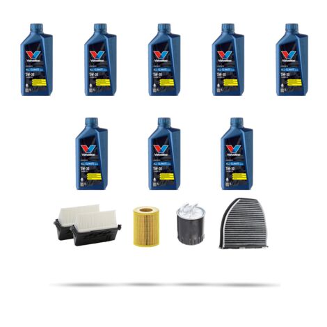 Kit tagliando 4 FILTRI e 8L OLIO compatibile con Mercedes Classe C (W204,C204,S204) C350 CDI 170kw Dal 2009 al 2011