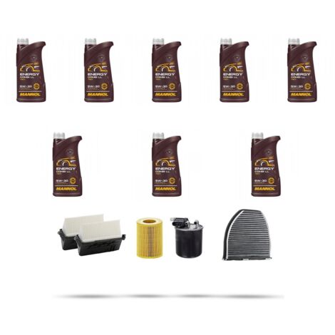 Kit tagliando 4 FILTRI e 8L OLIO compatibile con Mercedes Classe C (W204,C204,S204) C350 CDI 195kw Dal 2011 al 2014