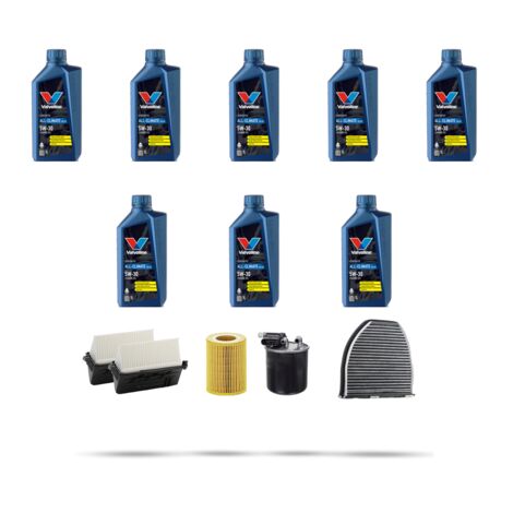 Kit tagliando 4 FILTRI e 8L OLIO compatibile con Mercedes Classe C (W204,C204,S204) C350 CDI 195kw Dal 2011 al 2014