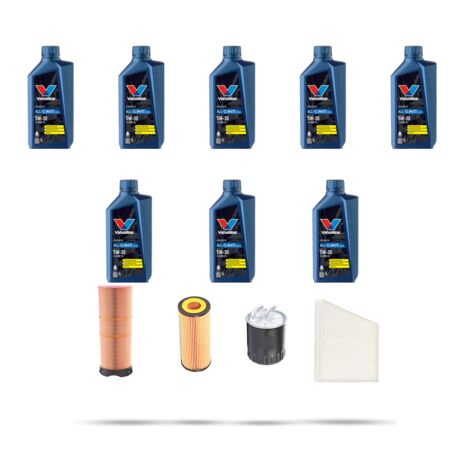 Kit tagliando 4 FILTRI e 8L OLIO compatibile con Mercedes Classe E (w211,S211) E280 CDI 130kw dal 2004 al 2005